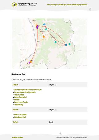 example page 4 from our offline Travel Guide for Liechtenstein
