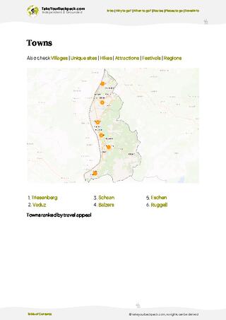 example page 6 from our offline Travel Guide for Liechtenstein
