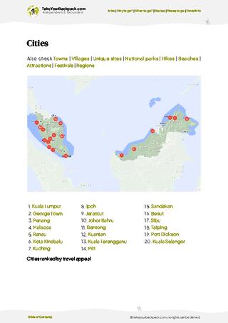 example page 6 from our offline Travel Guide for Malaysia