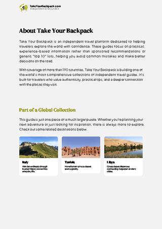 example page 1 from our offline Travel Guide for Malta