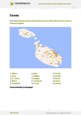 example page 6 from our offline Travel Guide for Malta