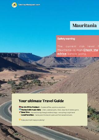 example page 0 from our offline Travel Guide for Mauritania