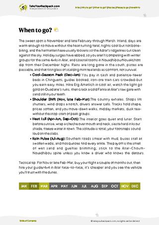 example page 3 from our offline Travel Guide for Mauritania