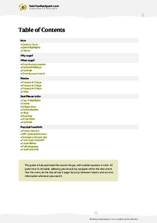 example page 2 from our offline Travel Guide for Monaco
