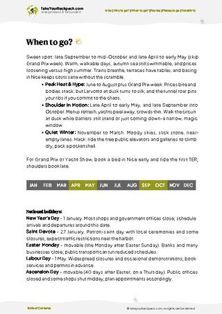 example page 3 from our offline Travel Guide for Monaco