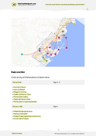 example page 4 from our offline Travel Guide for Monaco