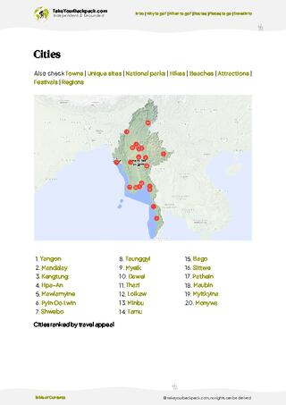 example page 6 from our offline Travel Guide for Myanmar