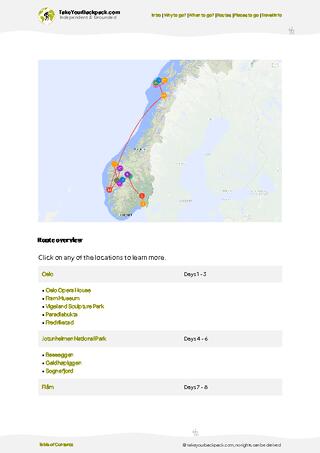 example page 4 from our offline Travel Guide for Norway