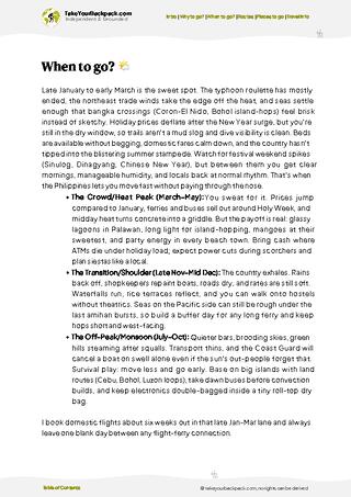 example page 3 from our offline Travel Guide for Philippines