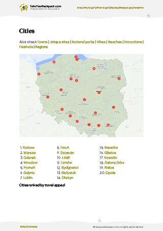 example page 6 from our offline Travel Guide for Poland