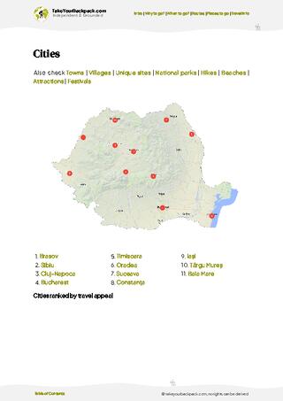 example page 6 from our offline Travel Guide for Romania