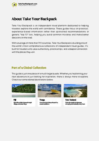 example page 1 from our offline Travel Guide for Samoa