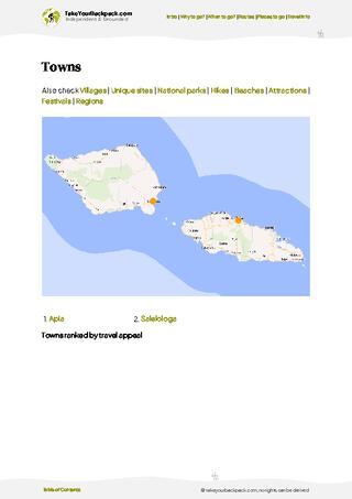 example page 6 from our offline Travel Guide for Samoa