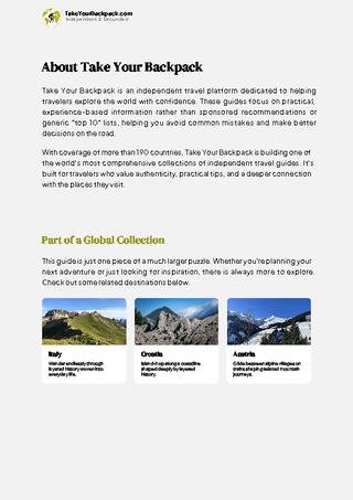 example page 1 from our offline Travel Guide for Slovenia