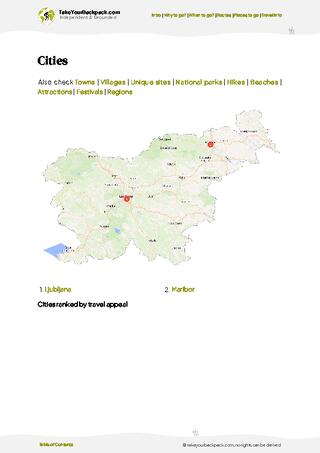 example page 6 from our offline Travel Guide for Slovenia
