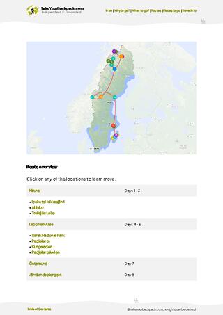 example page 4 from our offline Travel Guide for Sweden