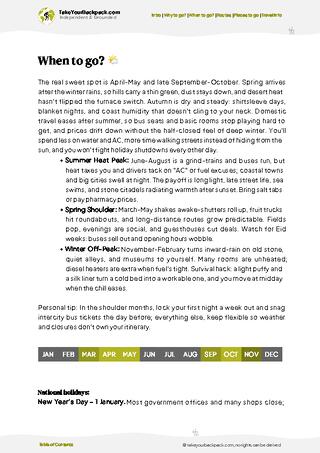 example page 3 from our offline Travel Guide for Syria