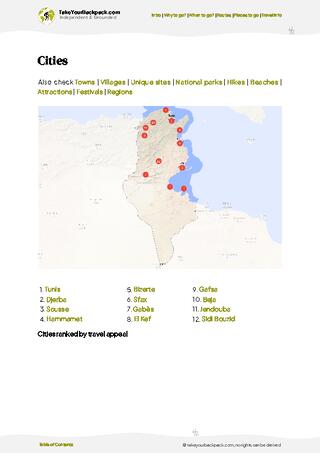 example page 6 from our offline Travel Guide for Tunisia