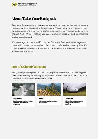 example page 1 from our offline Travel Guide for Brazil