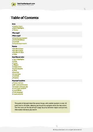 example page 2 from our offline Travel Guide for Brazil