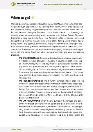 example page 3 from our offline Travel Guide for Brazil