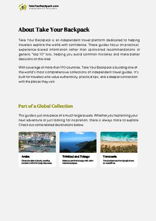 example page 1 from our offline Travel Guide for Curaçao