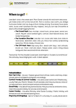 example page 3 from our offline Travel Guide for Curaçao