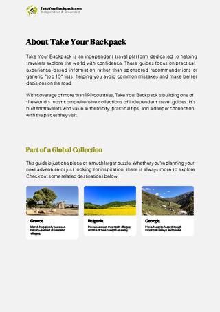 example page 1 from our offline Travel Guide for Türkiye
