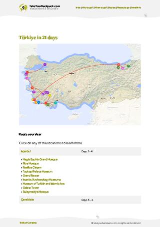 example page 4 from our offline Travel Guide for Türkiye