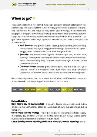 example page 3 from our offline Travel Guide for Netherlands