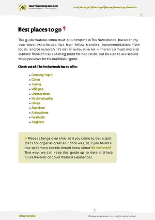 example page 5 from our offline Travel Guide for Netherlands