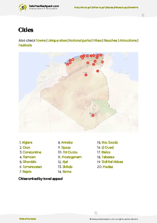 example page 6 from our offline Travel Guide for Algeria
