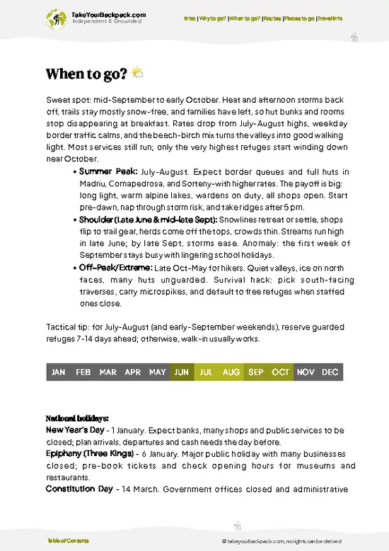 example page 3 from our offline Travel Guide for Andorra