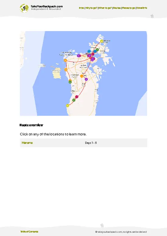 example page 4 from our offline Travel Guide for Bahrain