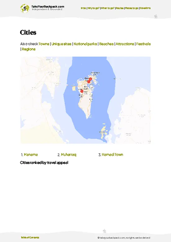 example page 6 from our offline Travel Guide for Bahrain