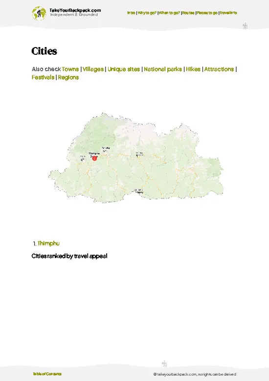 example page 6 from our offline Travel Guide for Bhutan