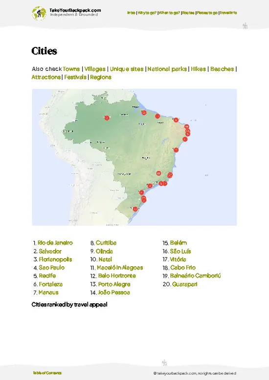 example page 6 from our offline Travel Guide for Brazil