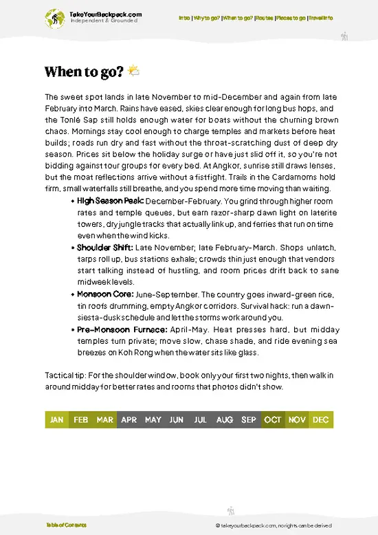 example page 3 from our offline Travel Guide for Cambodia