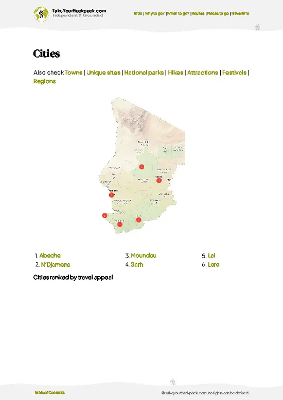 example page 6 from our offline Travel Guide for Chad
