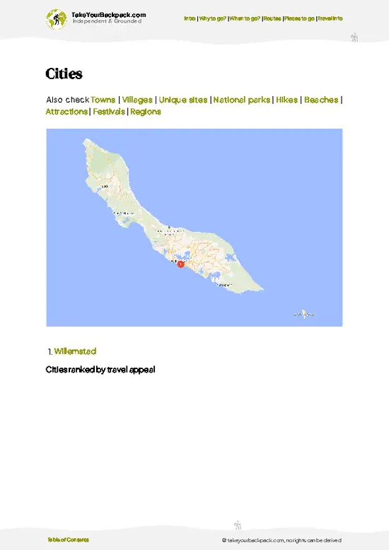 example page 6 from our offline Travel Guide for Curaçao