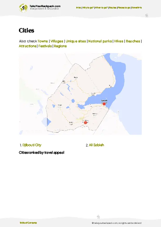 example page 6 from our offline Travel Guide for Djibouti