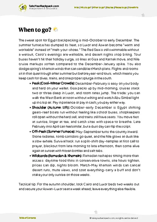example page 3 from our offline Travel Guide for Egypt