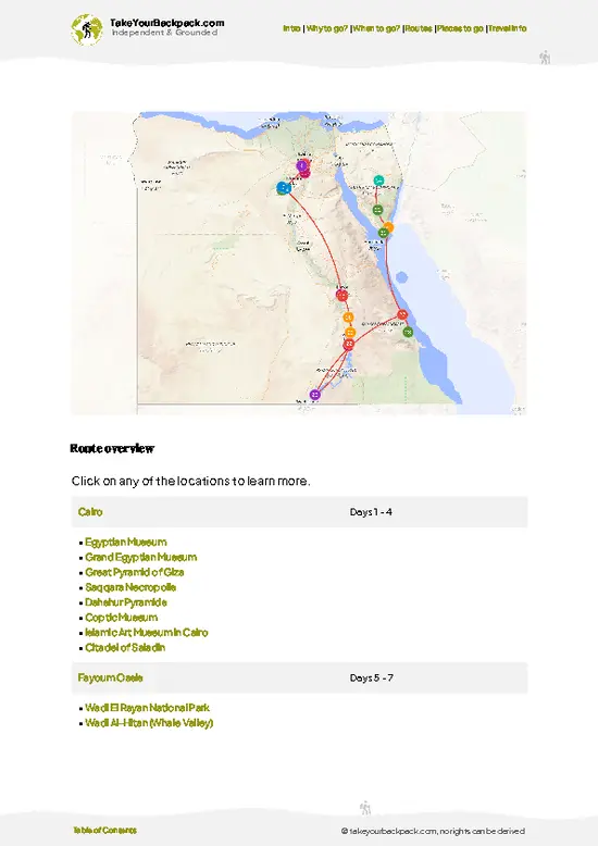 example page 4 from our offline Travel Guide for Egypt