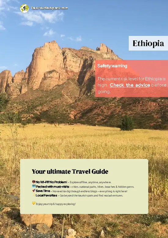 example page 0 from our offline Travel Guide for Ethiopia