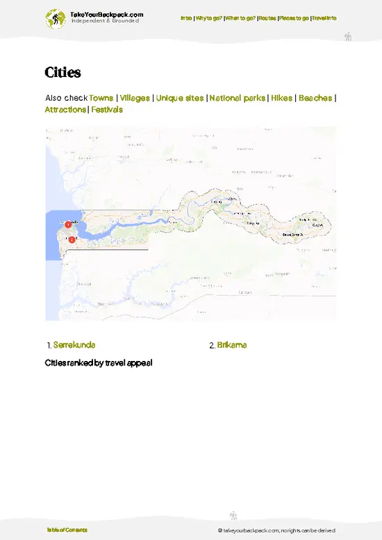 example page 6 from our offline Travel Guide for Gambia
