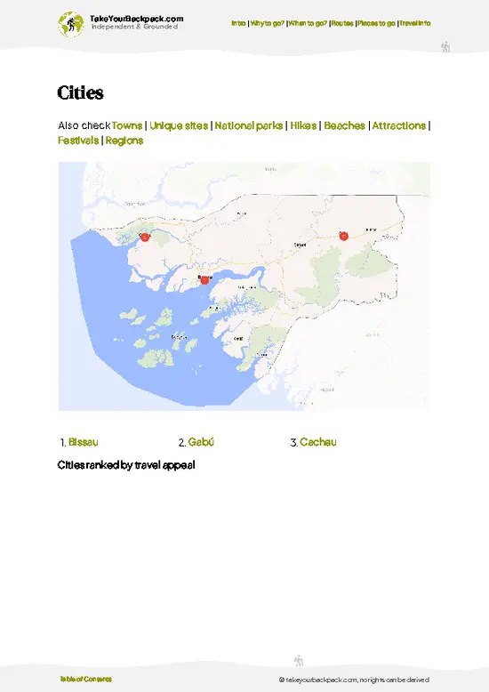 example page 6 from our offline Travel Guide for Guinea-Bissau