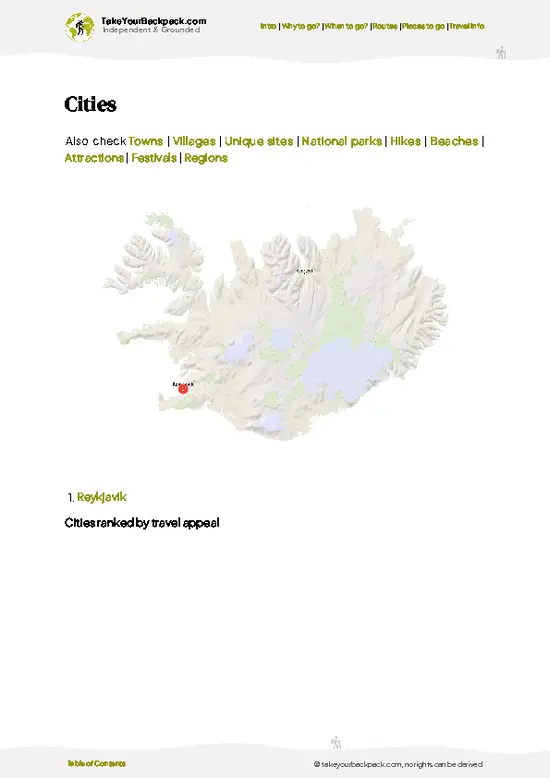 example page 6 from our offline Travel Guide for Iceland