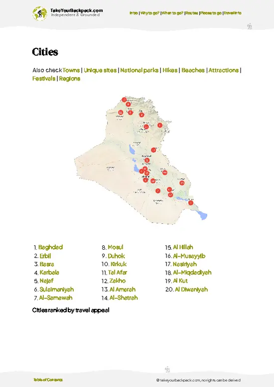 example page 6 from our offline Travel Guide for Iraq