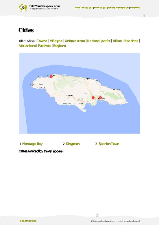 example page 6 from our offline Travel Guide for Jamaica
