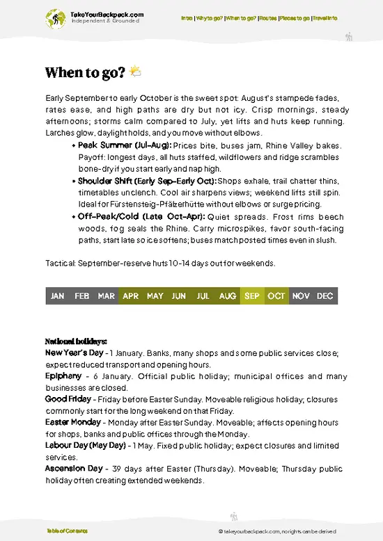 example page 3 from our offline Travel Guide for Liechtenstein